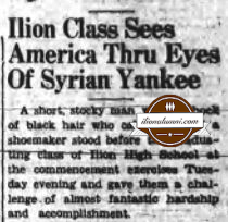 The Ilion Sentinel - IHS 1942 - Ilion Class Sees America Thru Eyes Of Syrian Yankee