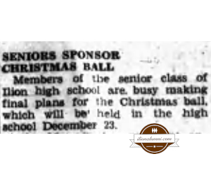 The Ilion Sentinel - IHS 1944 - Seniors Sponsor Christmas Ball