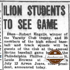 Herkimer Evening Telegram - Ilion Students To See Game Ilion Class 1948
