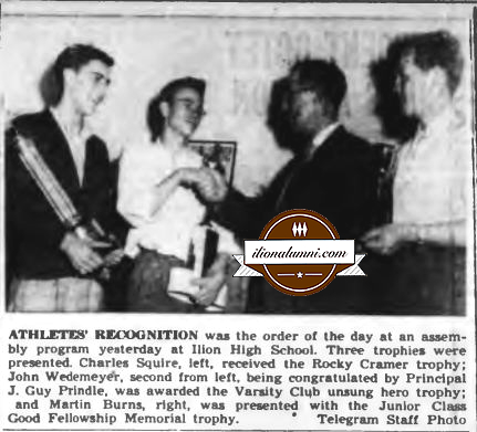 Herkimer Evening Telegram - Athletes' Recognition - IHS 1950