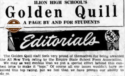 Ilion Sentinel - Golden Quill A Page By and For Students - IHS 1950