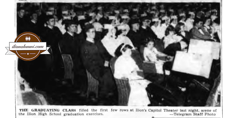 Herkimer Evening Telegram 78 Ilion Graduates, Six In Service, Get Diplomas 1952