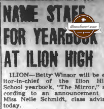 Herkimer Evening Telegram - Name Staff For Yearbook At Ilion High 1953
