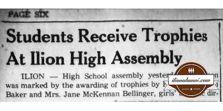 Herkimer Evening Telegram - Students Receive Trophies - 1953