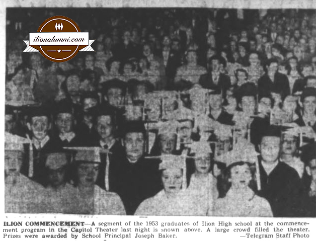 Herkimer Evening Telegram 85 Diplomas Presented To Ilion High Graduates 1953