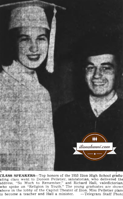 Herkimer Evening Telegram Class Speakers salutatorian and valedictorian Ilion High Graduates 1953