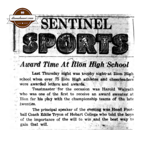 The Ilion Sentinel - Award Time At Ilion High School - 1953