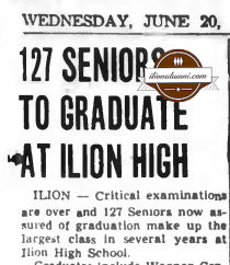 Herkimer Evening Telegram Ilion High School - 127 Seniors To Graduate At Ilion High Class of 1956