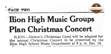 Herkimer Evening Telegram - Ilion High Music Groups Plan Christmas Concert - 1957