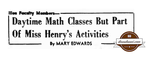 Herkimer Evening Telegram - Daytime Math Classes But Part Of Miss Henry's Activities - 1957
