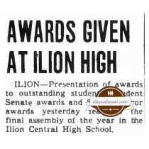 Herkimer Evening Telegram -  Awards Given At Ilion High - 1959