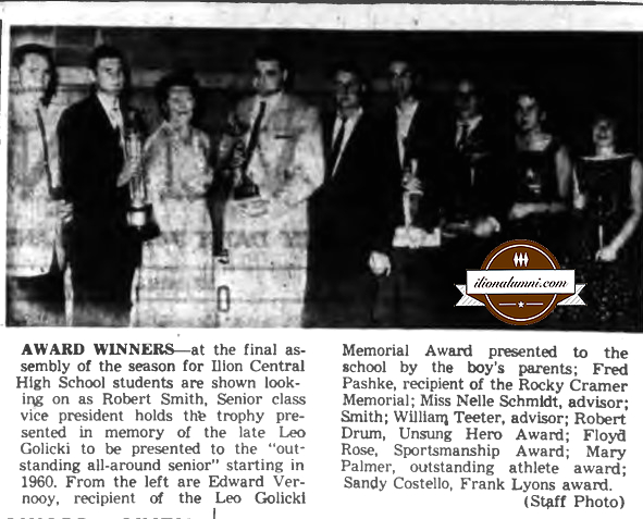 Herkimer Evening Telegram -  Awards Given At Ilion High - 1959