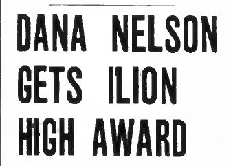 Herkimer Evening Telegram - IHS Nelson Gets Ilion High Award - 1962