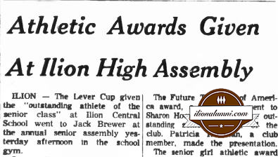 Herkimer Evening Telegram - Athletic Awards Given At Ilion High Assembly - 1962