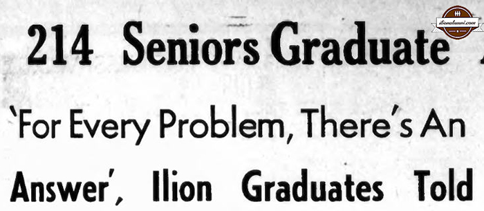 Herkimer Evening Telegram  - 214 Seniors Graduate At Ilion - 1963