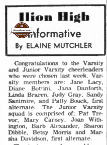 Herkimer Evening Telegram - Ilion High Informative By Elaine Mutchler - 1965