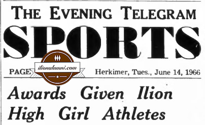 Herkimer Evening Telegram - Awards Given Ilion High Girl Athletes - IHS 1966