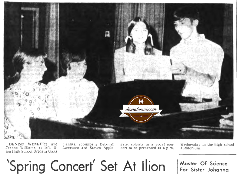 Herkimer Evening Telegram - 'Spring Concert' Set At Ilion - IHS 1970