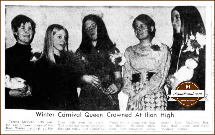 Herkimer Evening Telegram Winter Carnival Queen Crowned At Ilion High 1971