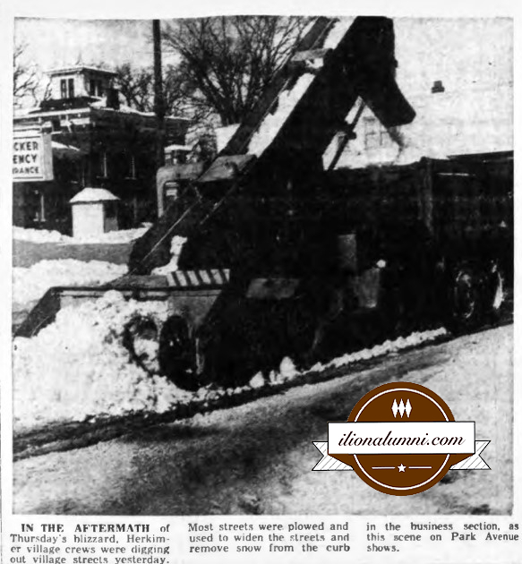 Herkimer Evening Telegram - In the Aftermath Blizzard - 1971