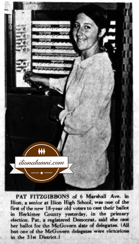 1972 Patricia Fitzgibbons Votes
