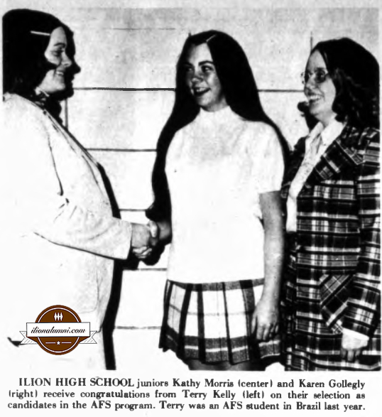 Herkimer Evening Telegram - Kathy Morris and Karen Gollegly - Class of 1974