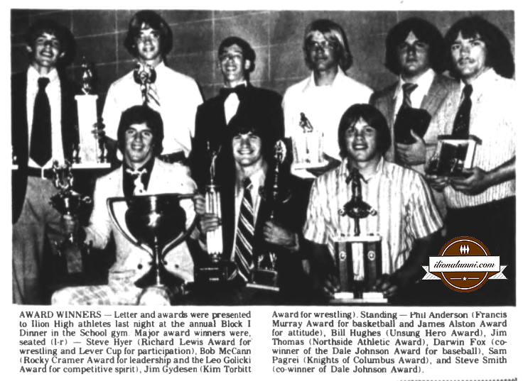 Herkimer Evening Telegram - IHS Presents Sports Awards - Class of 1974 Herkimer Evening Telegram - IHS Presents Sports Awards - Class of 1974