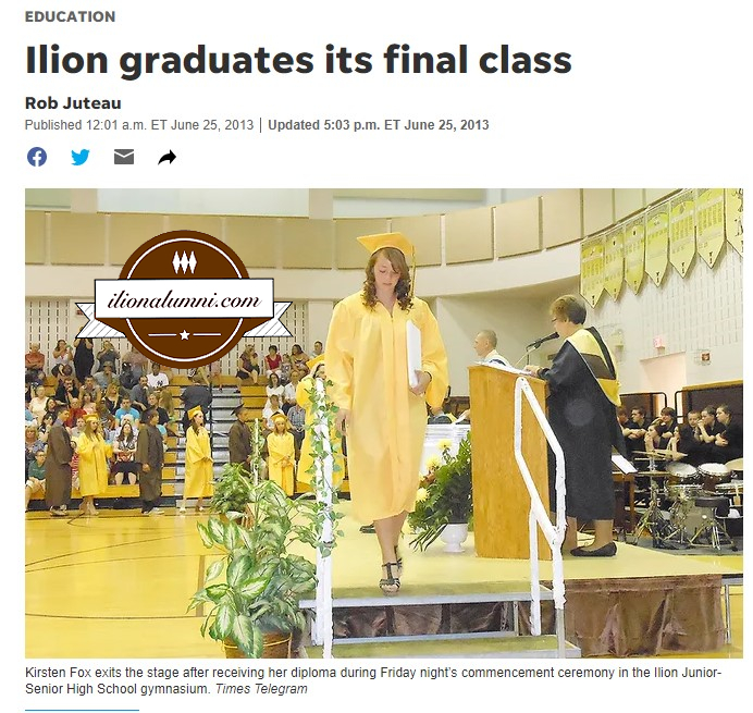 Herkimer Times Telegram - Ilion graduates its final class - 2013